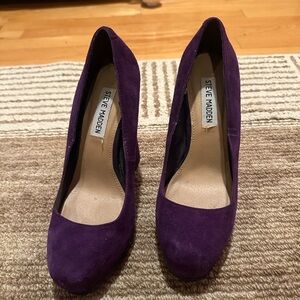 Steve Madden purple “suede” heels